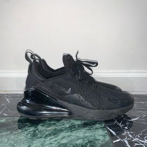 All black 270 air max big kids shoes